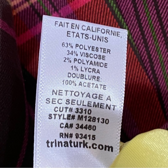 MR TURK Plaid Blazer Red Black Lapel Sport Coat 38 - Picture 14 of 14